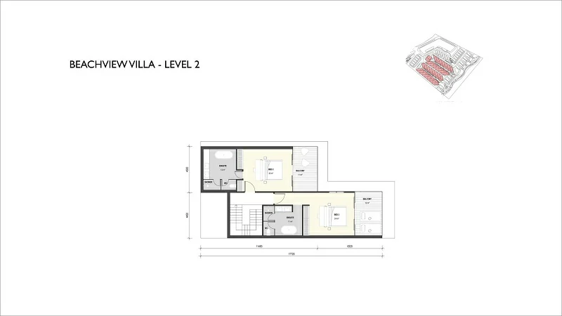 Ixora 2 - Beachview Villa - layout 2