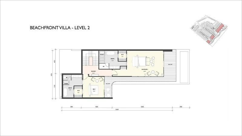 Ixora 2 - Beachfront Villa - layout 2